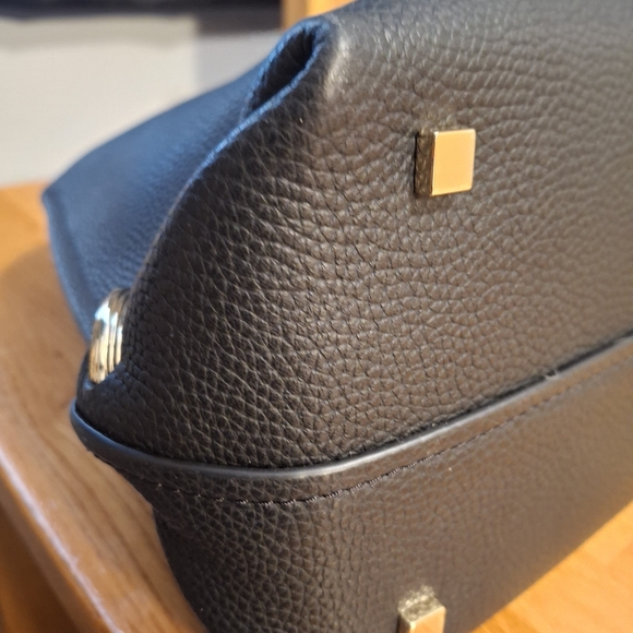 Michael Kors Sandra Gold Metal Large Satchel Bag - Picture 9 of 16